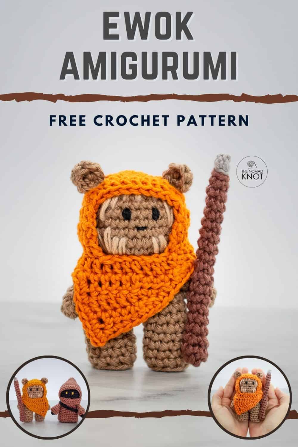 Ewok amigurumi free crochet pattern TNK
