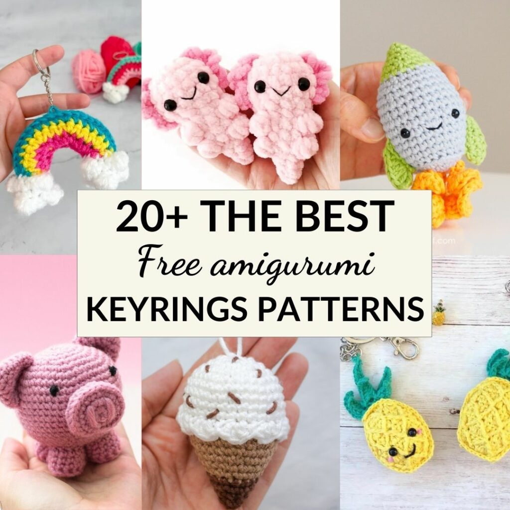 The cutest crochet keyrings free patterns