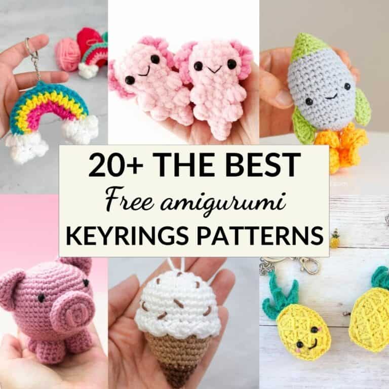 The Cutest free crochet keyrings on Pinterest!