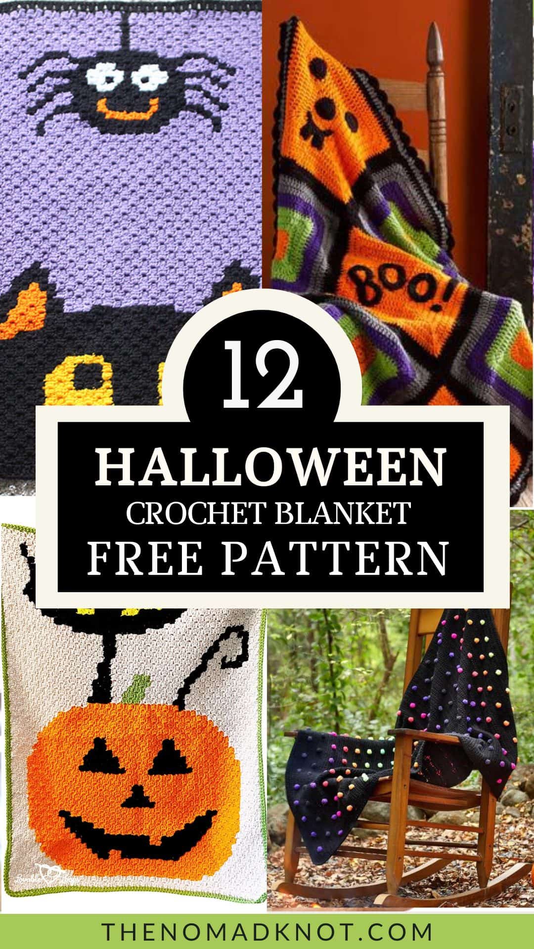 12 Halloween Crochet Blanket Free Patterns ⋆ The Nomad Knot