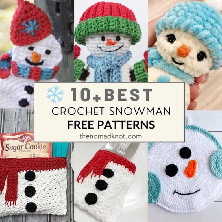 feature image the best crochet snowman free patterns