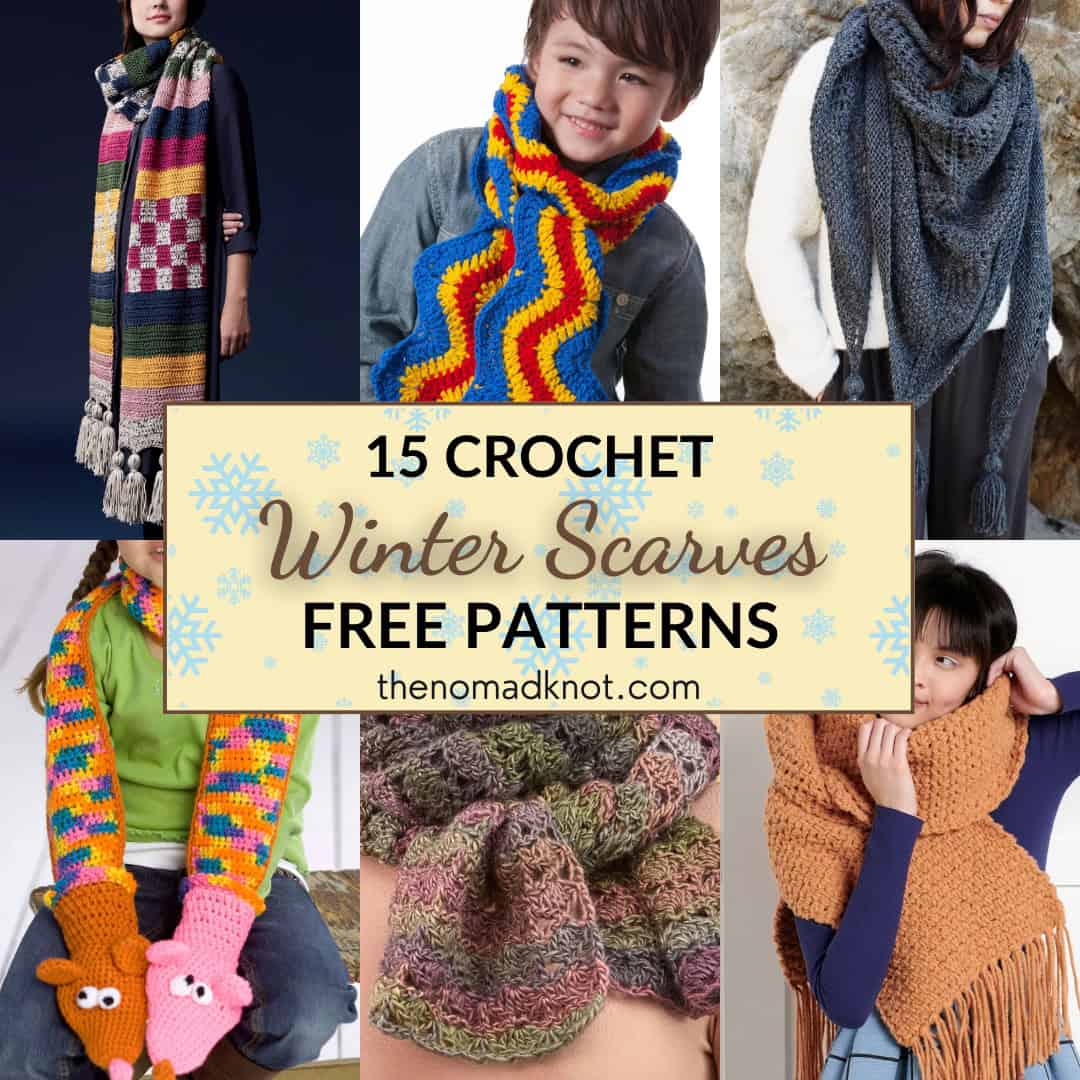 Feature Image Crochet Winter Scarves Free Patterns