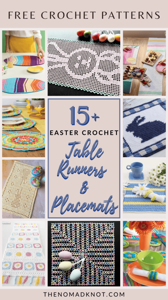 Pin Easter Crochet Table Runners and Placemats Free Patterns
