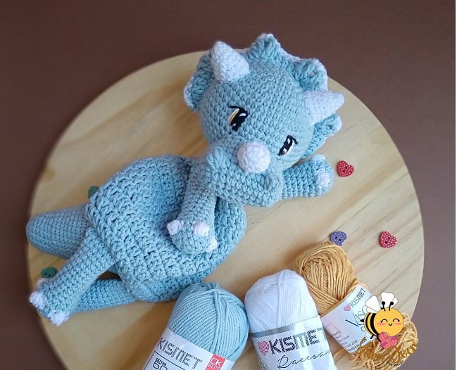 Triceratops Crochet Snuggler