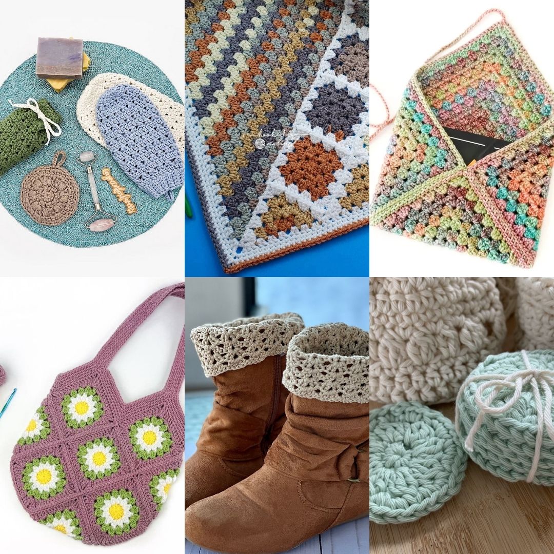 feature image with collage of 6 images from the post 25 crochet gifts for women