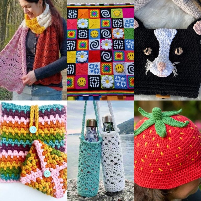 Feature image collage of crochet gifts for teens